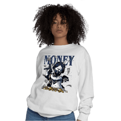 Midnight Navy 5s Sweatshirt Match Money On My Mine Gang - NastyJamz