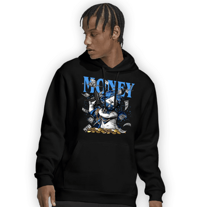 University Blue 5s Hoodie Match Money On My Mine Gang - NastyJamz