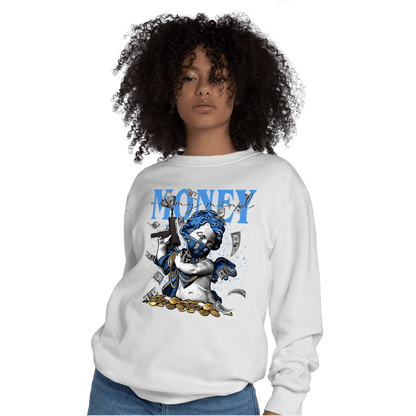 University Blue 5s Sweatshirt Match Money On My Mine Gang - NastyJamz