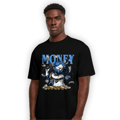 University Blue 5s T Shirt Match Money On My Mine Gang - NastyJamz