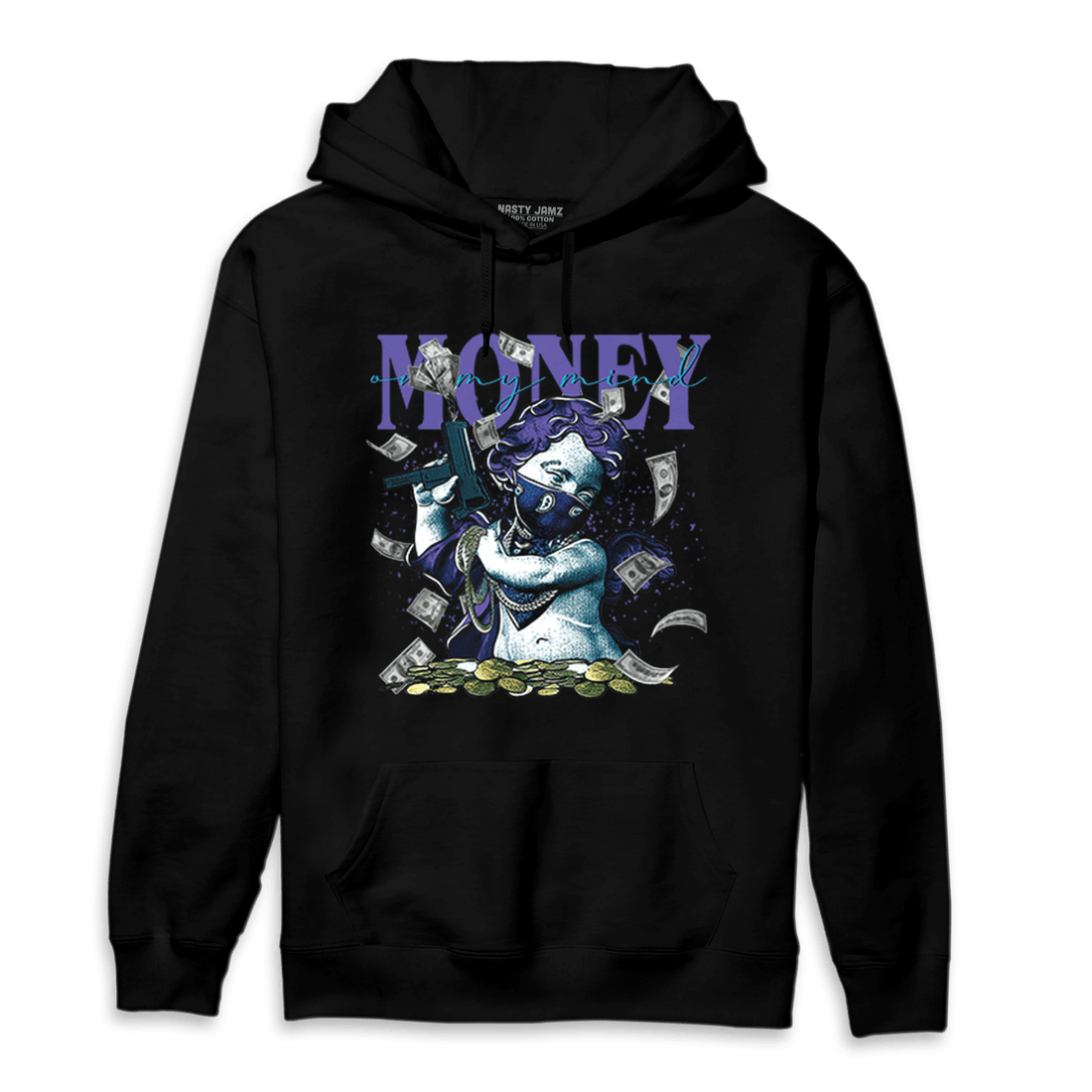 Aqua 6s Hoodie Match Money On My Mine Gang - NastyJamz