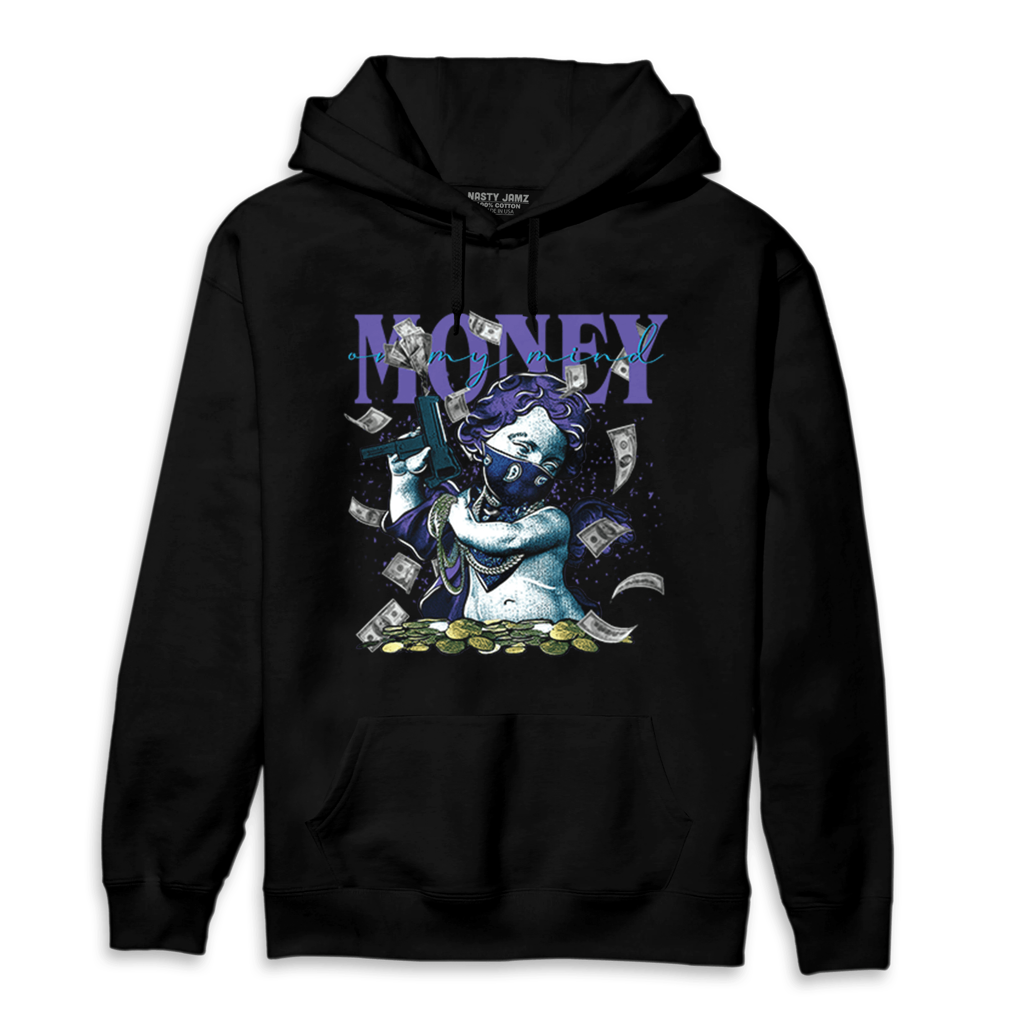 Aqua 6s Hoodie Match Money On My Mine Gang - NastyJamz