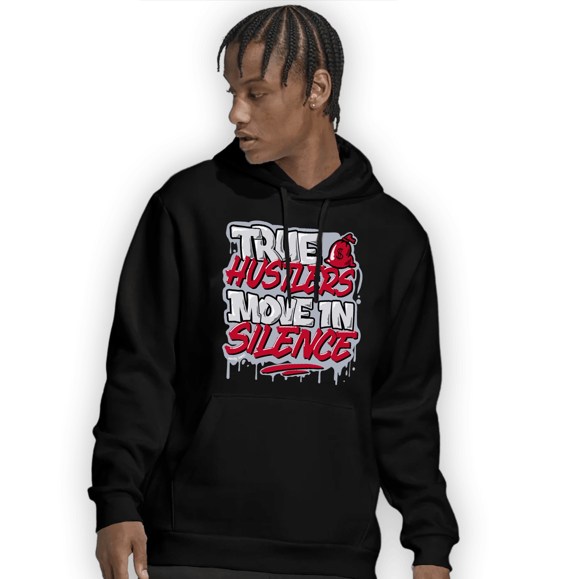 Cherry 11s Hoodie Match Move In Silence - NastyJamz