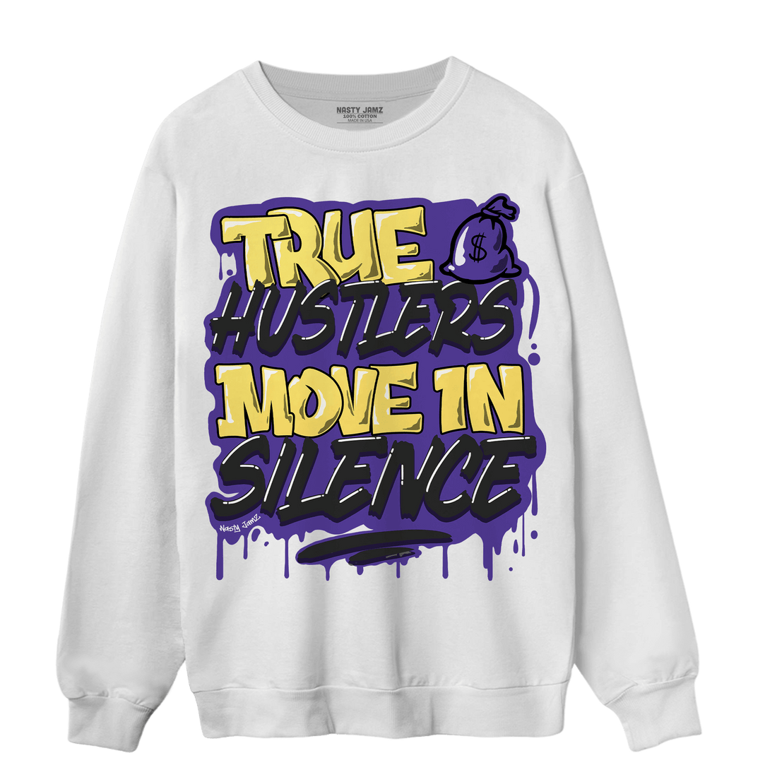 Field Purple 12s Sweatshirt Match Move In Silence - NastyJamz