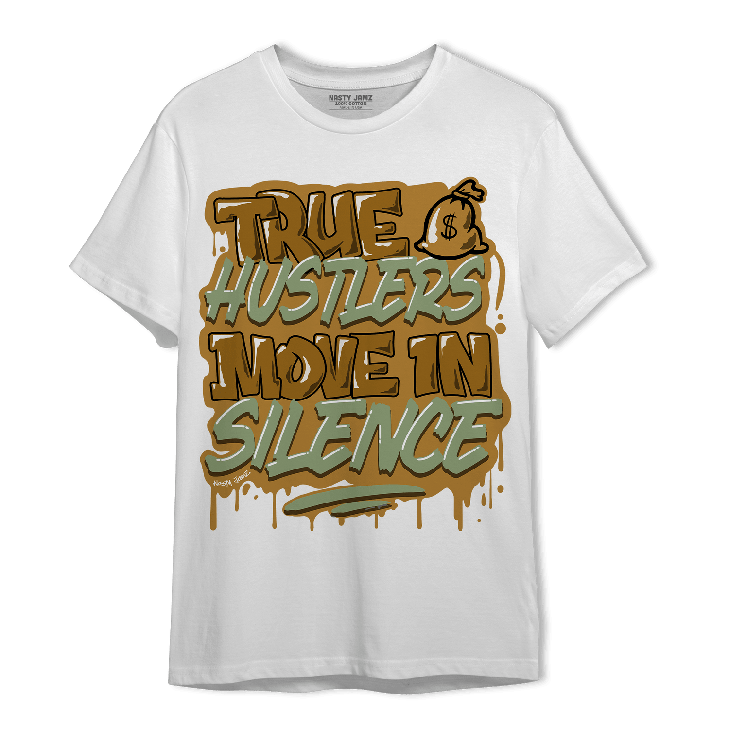 Wheat 13s T Shirt Match Move In Silence - NastyJamz