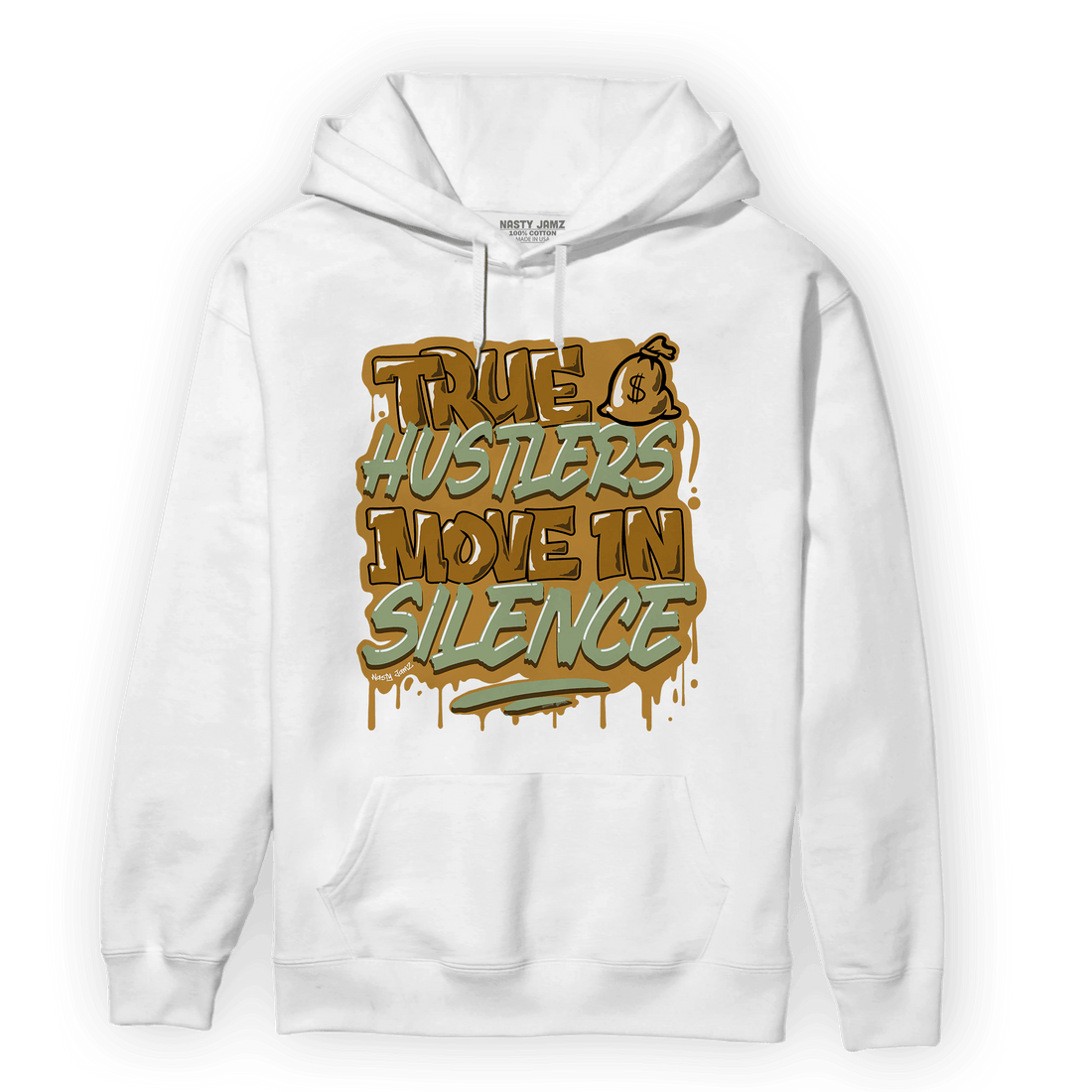 Wheat 13s Hoodie Match Move In Silence - NastyJamz