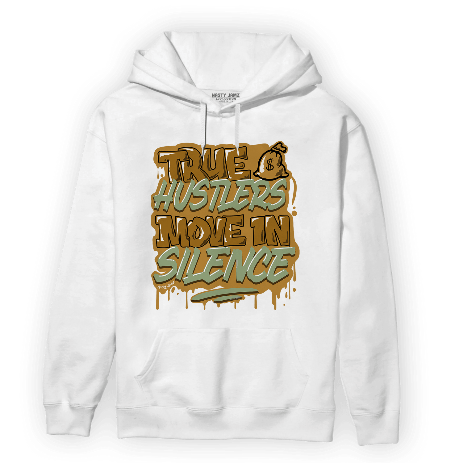 Wheat 13s Hoodie Match Move In Silence - NastyJamz