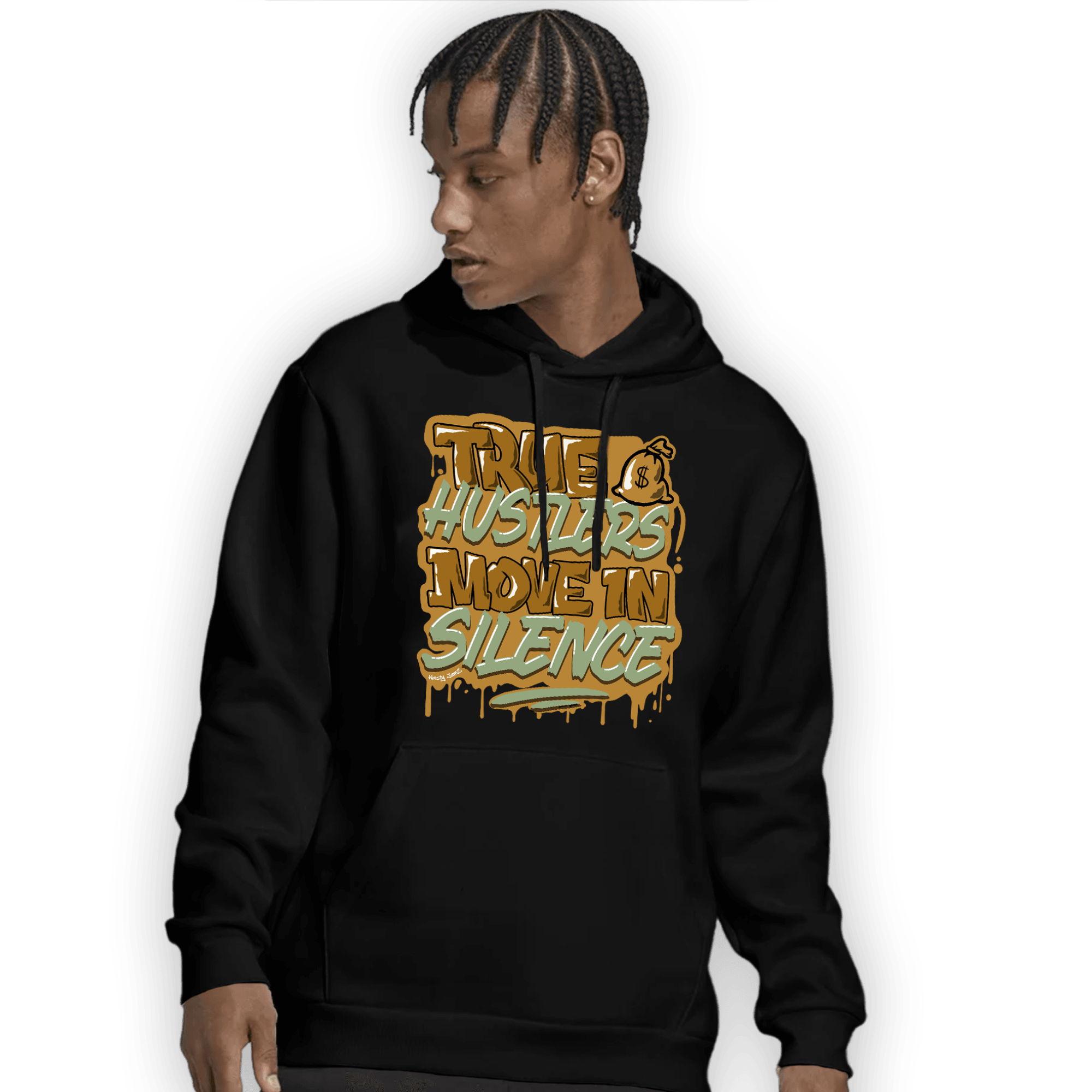Wheat 13s Hoodie Match Move In Silence - NastyJamz