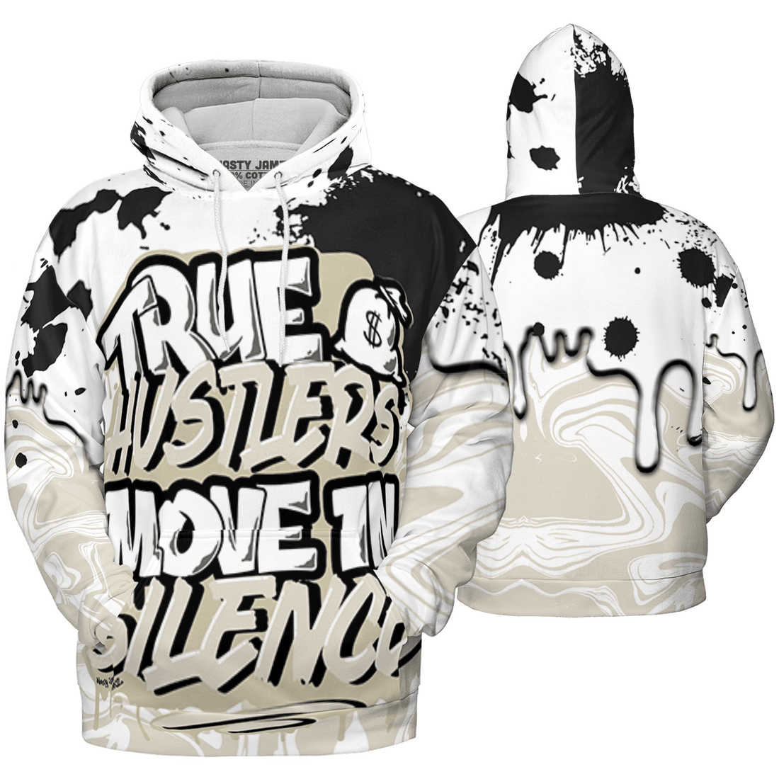 Gratitude 11s Hoodie Match Move In Silence 3D All-Over Print Color Splash - NastyJamz