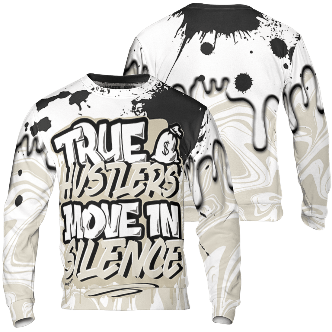 Gratitude 11s Sweatshirt Match Move In Silence 3D All-Over Print Color Splash - NastyJamz