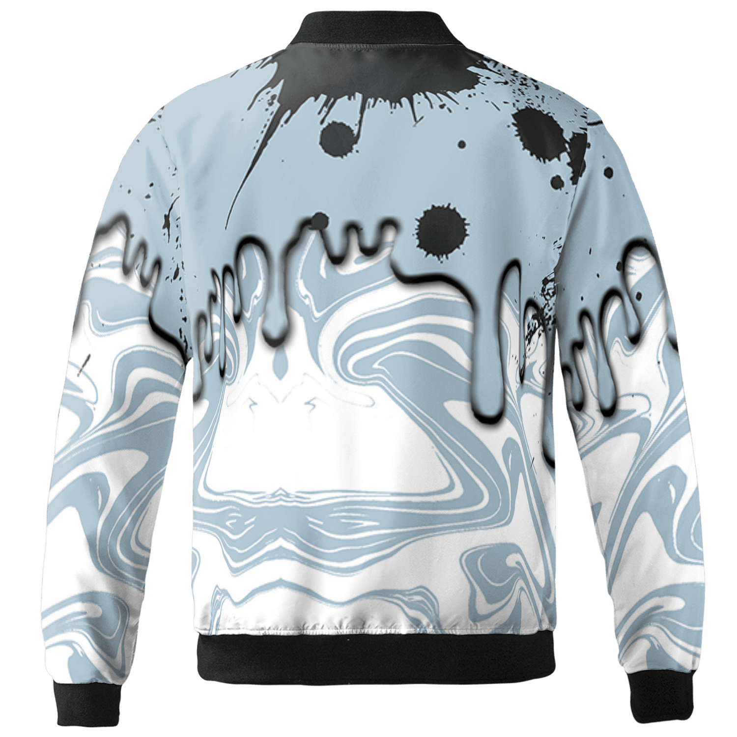 Blue Grey 13s Jacket Match Move In Silence 3D All-Over Print Color Splash - NastyJamz