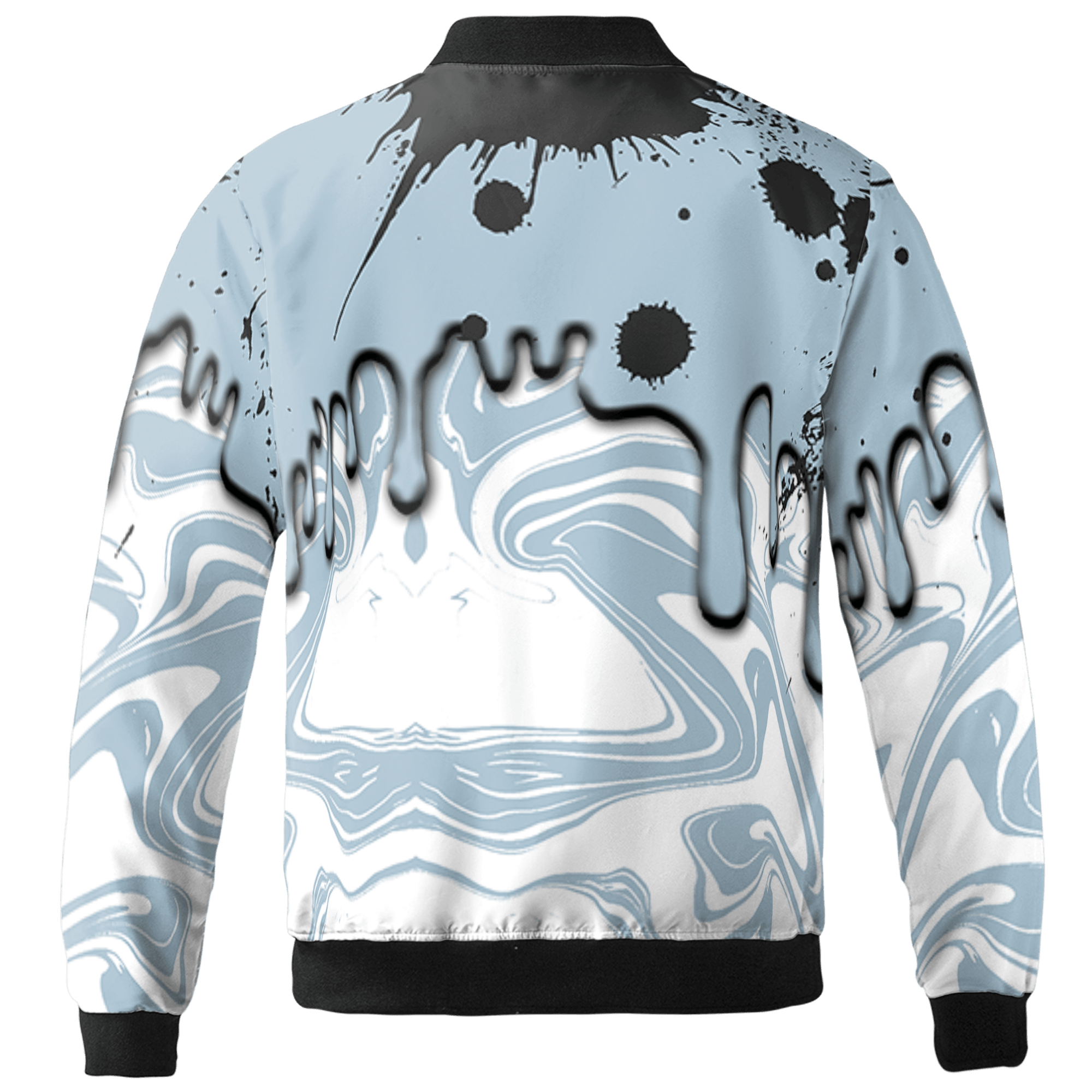 Blue Grey 13s Jacket Match Move In Silence 3D All-Over Print Color Splash - NastyJamz