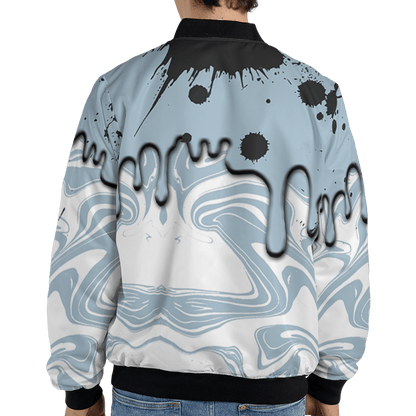 Blue Grey 13s Jacket Match Move In Silence 3D All-Over Print Color Splash - NastyJamz