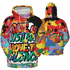 Mid GS Six Championships 1s Hoodie Match Move In Silence 3D All-Over Print Color Splash - NastyJamz