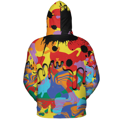 Mid GS Six Championships 1s Hoodie Match Move In Silence 3D All-Over Print Color Splash - NastyJamz