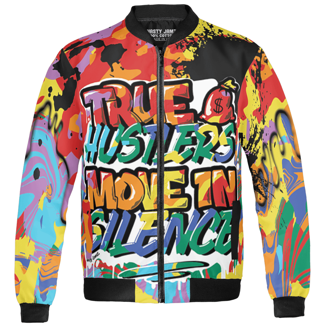 Mid GS Six Championships 1s Jacket Match Move In Silence 3D All-Over Print Color Splash - NastyJamz