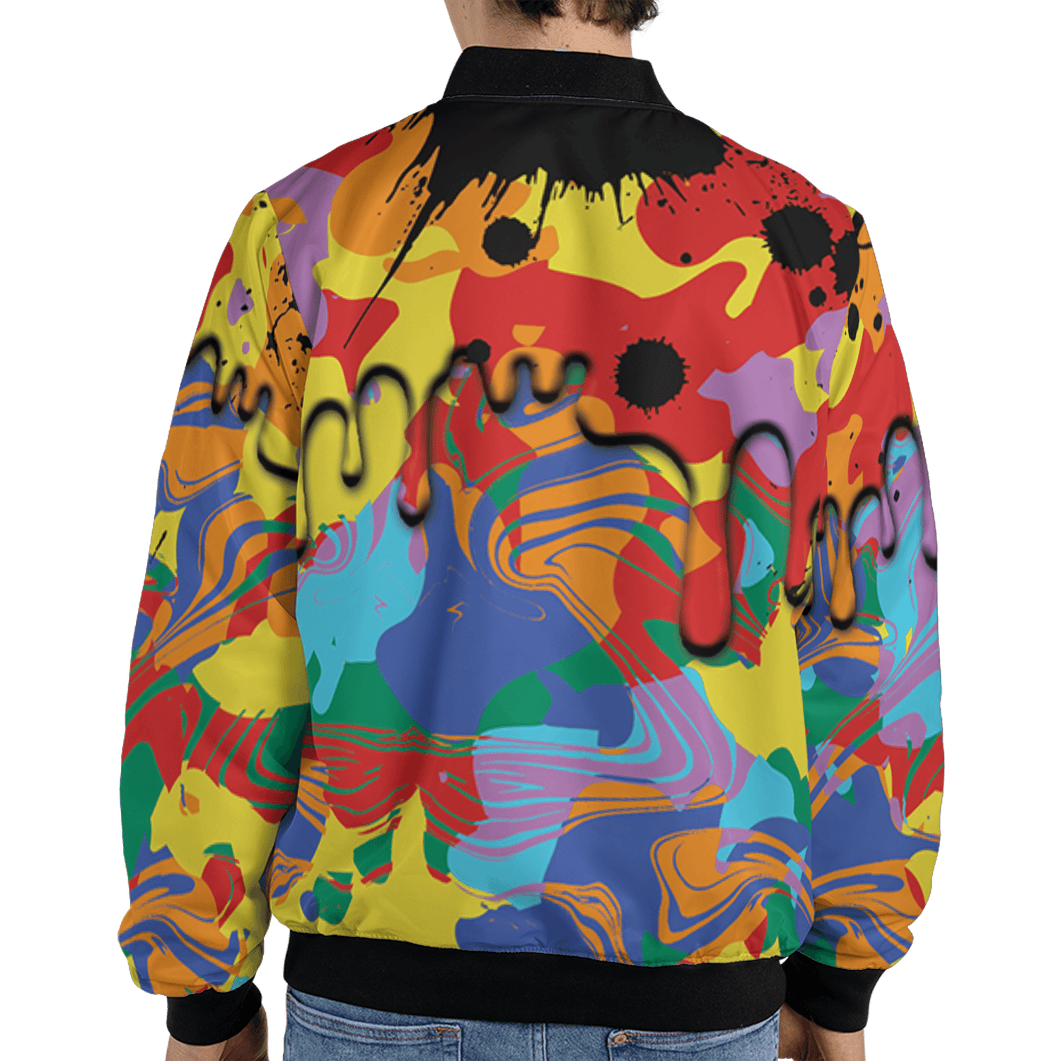 Mid GS Six Championships 1s Jacket Match Move In Silence 3D All-Over Print Color Splash - NastyJamz