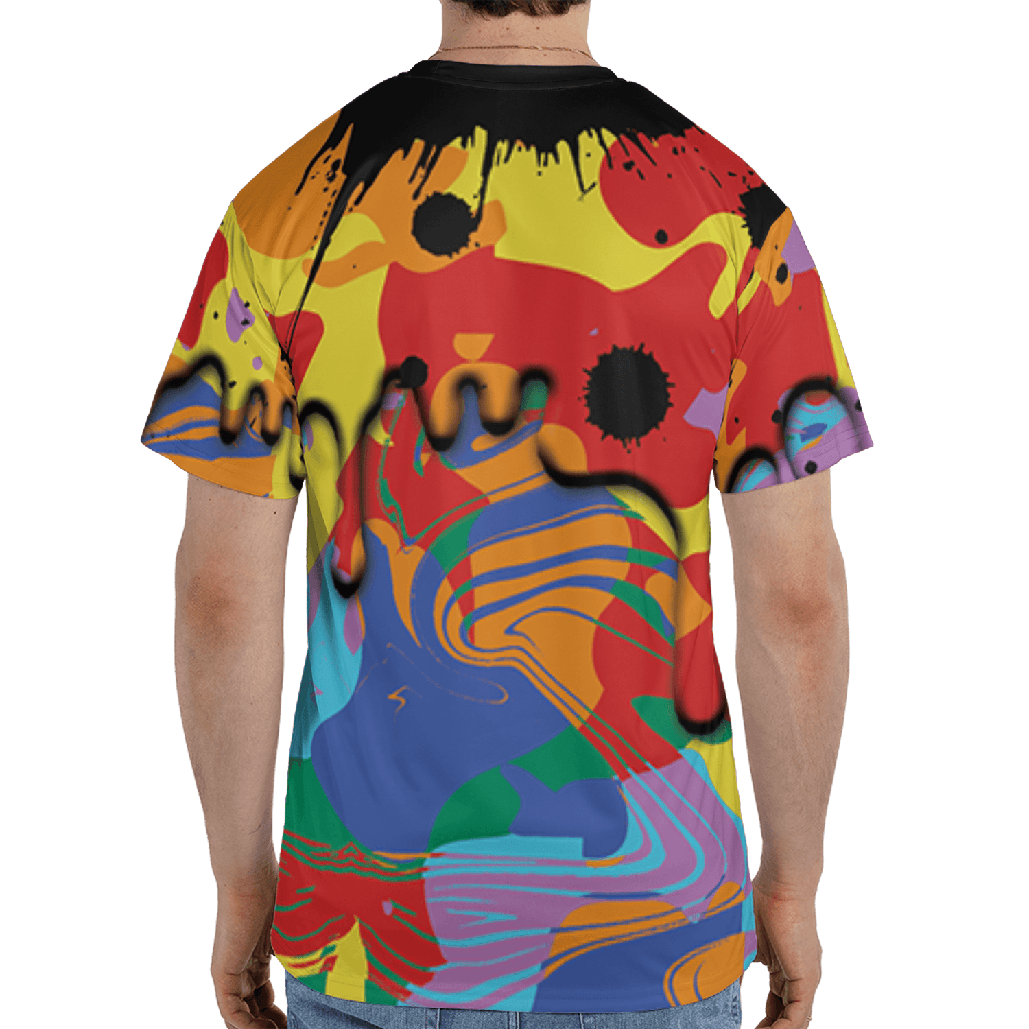 Mid GS Six Championships 1s T Shirt Match Move In Silence 3D All-Over Print Color Splash - NastyJamz