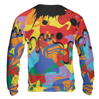 Mid GS Six Championships 1s Sweatshirt Match Move In Silence 3D All-Over Print Color Splash - NastyJamz