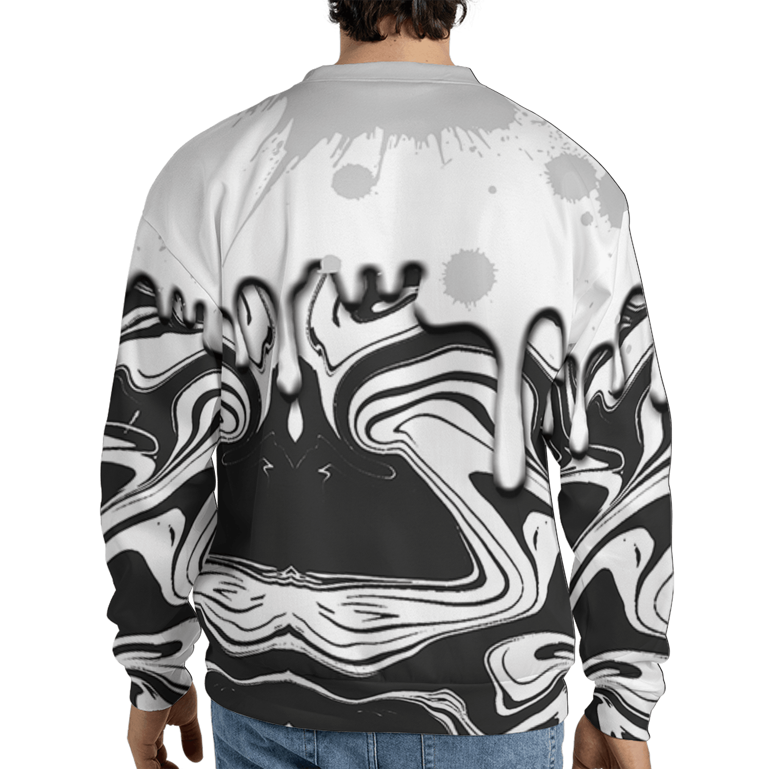 Retro High OG Black White 1s Sweatshirt Match Move In Silence 3D All-Over Print Color Splash - NastyJamz