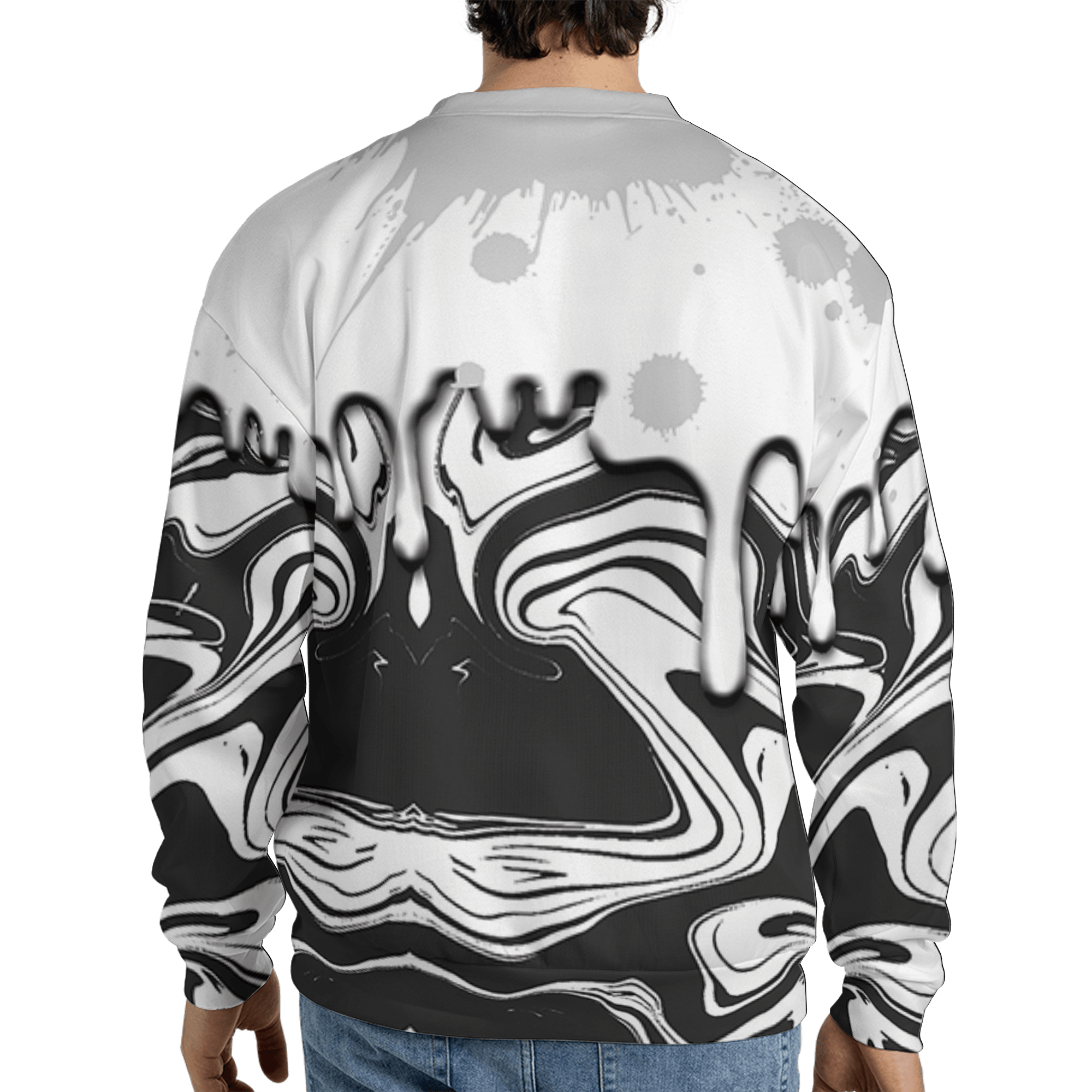 Retro High OG Black White 1s Sweatshirt Match Move In Silence 3D All-Over Print Color Splash - NastyJamz