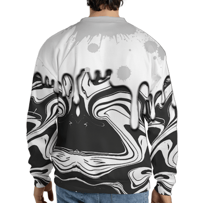 Retro High OG Black White 1s Sweatshirt Match Move In Silence 3D All-Over Print Color Splash - NastyJamz