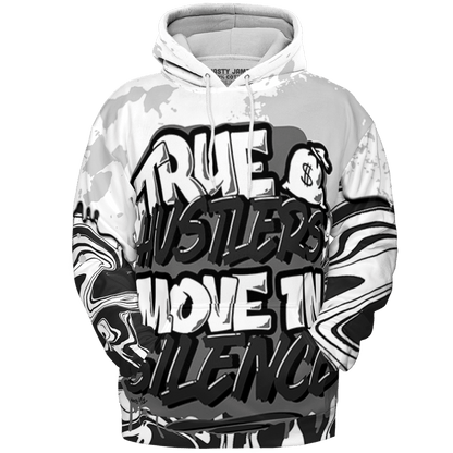 Retro High OG Black White 1s Hoodie Match Move In Silence 3D All-Over Print Color Splash - NastyJamz