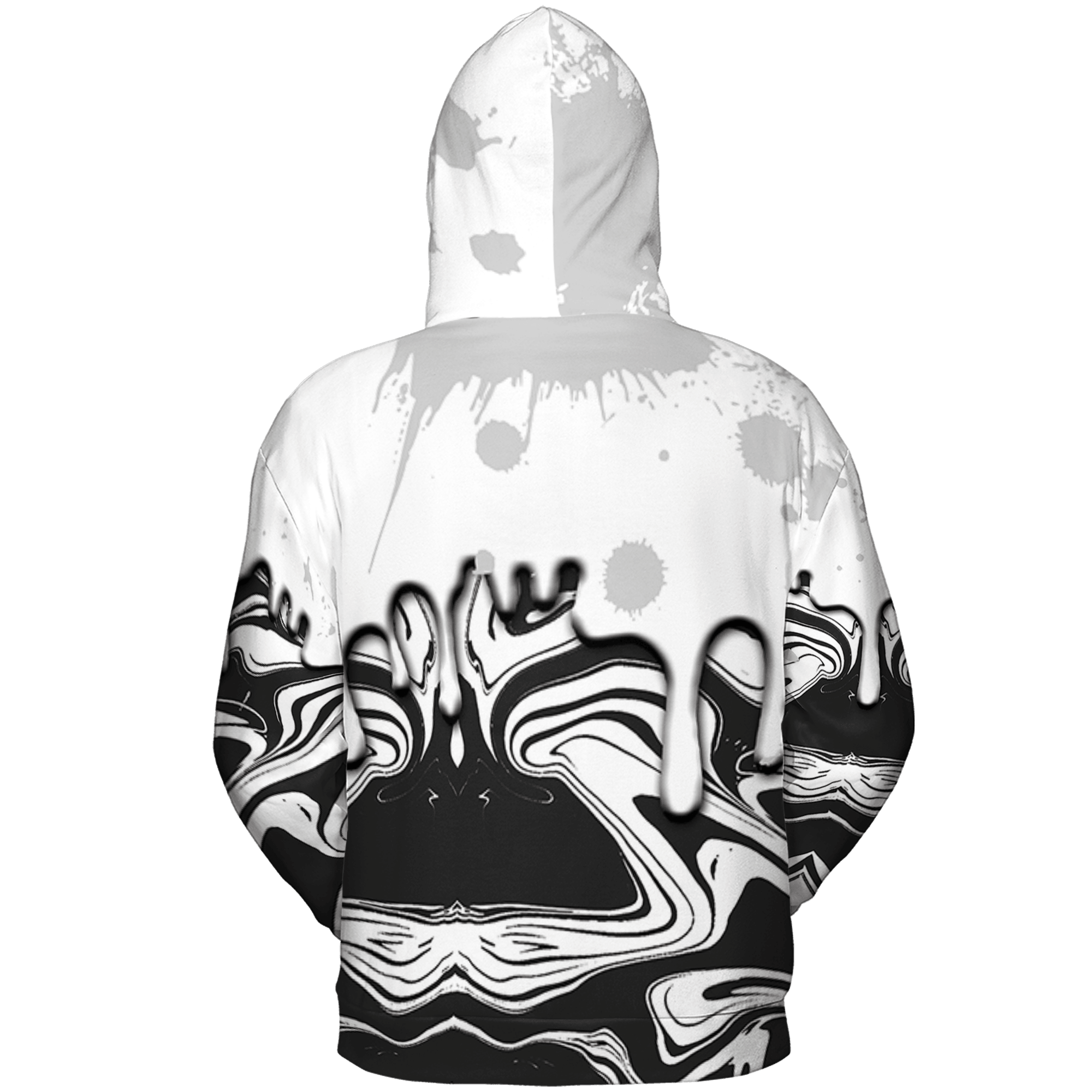 Retro High OG Black White 1s Hoodie Match Move In Silence 3D All-Over Print Color Splash - NastyJamz