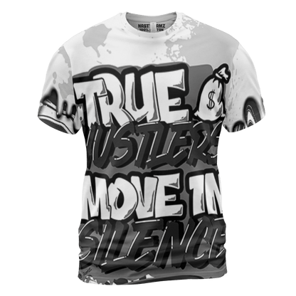 Retro High OG Black White 1s T Shirt Match Move In Silence 3D All-Over Print Color Splash - NastyJamz