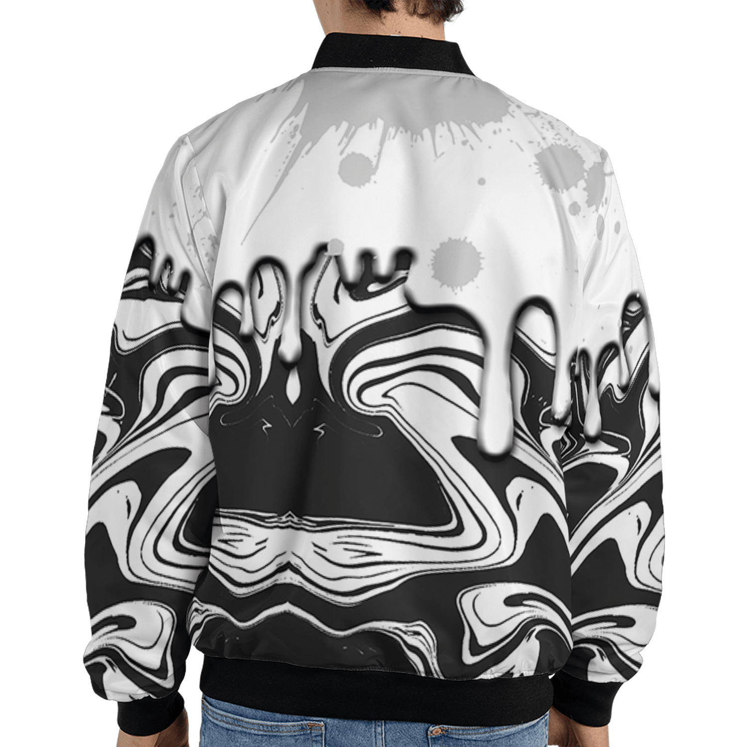 Retro High OG Black White 1s Jacket Match Move In Silence 3D All-Over Print Color Splash - NastyJamz