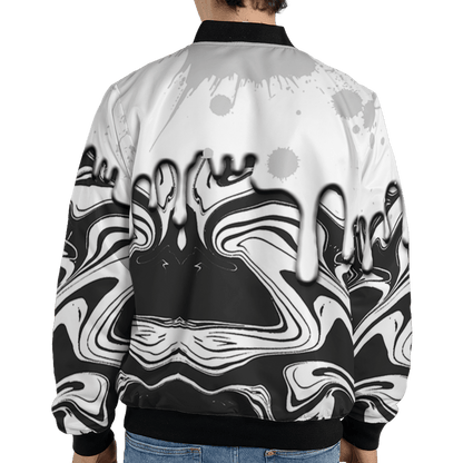 Retro High OG Black White 1s Jacket Match Move In Silence 3D All-Over Print Color Splash - NastyJamz