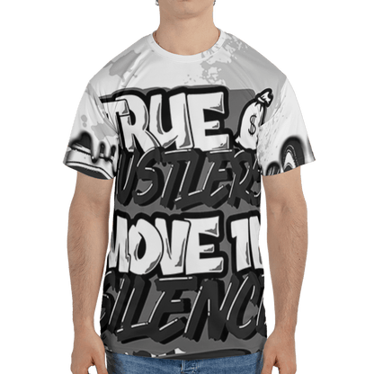 Retro High OG Black White 1s T Shirt Match Move In Silence 3D All-Over Print Color Splash - NastyJamz