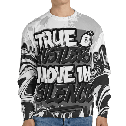 Retro High OG Black White 1s Sweatshirt Match Move In Silence 3D All-Over Print Color Splash - NastyJamz