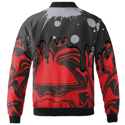 Bred Reimagined 4s Jacket Match Move In Silence 3D All-Over Print Color Splash - NastyJamz