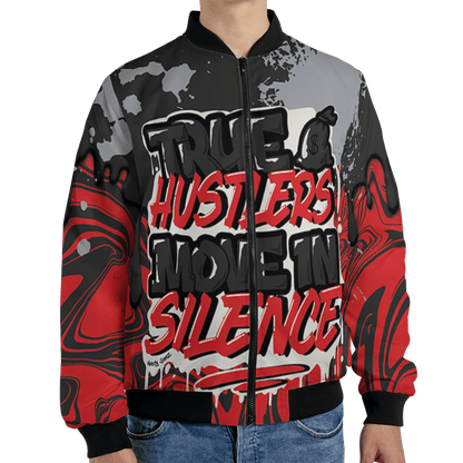 Bred Reimagined 4s Jacket Match Move In Silence 3D All-Over Print Color Splash - NastyJamz