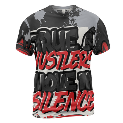 Bred Reimagined 4s T Shirt Match Move In Silence 3D All-Over Print Color Splash - NastyJamz