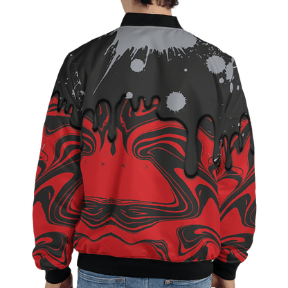 Bred Reimagined 4s Jacket Match Move In Silence 3D All-Over Print Color Splash - NastyJamz