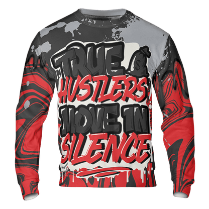 Bred Reimagined 4s Sweatshirt Match Move In Silence 3D All-Over Print Color Splash - NastyJamz