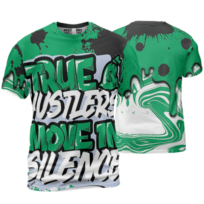 Lucky Green 5s T Shirt Match Move In Silence 3D All-Over Print Color Splash - NastyJamz