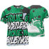 Lucky Green 5s T Shirt Match Move In Silence 3D All-Over Print Color Splash - NastyJamz