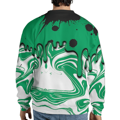Lucky Green 5s Sweatshirt Match Move In Silence 3D All-Over Print Color Splash - NastyJamz