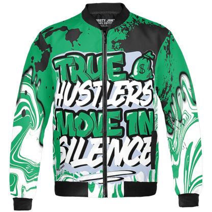 Lucky Green 5s Jacket Match Move In Silence 3D All-Over Print Color Splash - NastyJamz