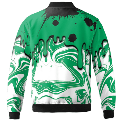 Lucky Green 5s Jacket Match Move In Silence 3D All-Over Print Color Splash - NastyJamz