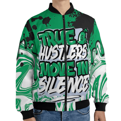 Lucky Green 5s Jacket Match Move In Silence 3D All-Over Print Color Splash - NastyJamz