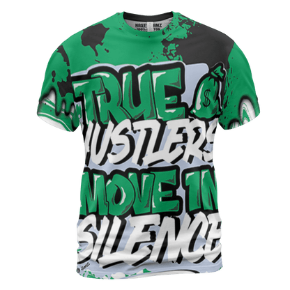 Lucky Green 5s T Shirt Match Move In Silence 3D All-Over Print Color Splash - NastyJamz