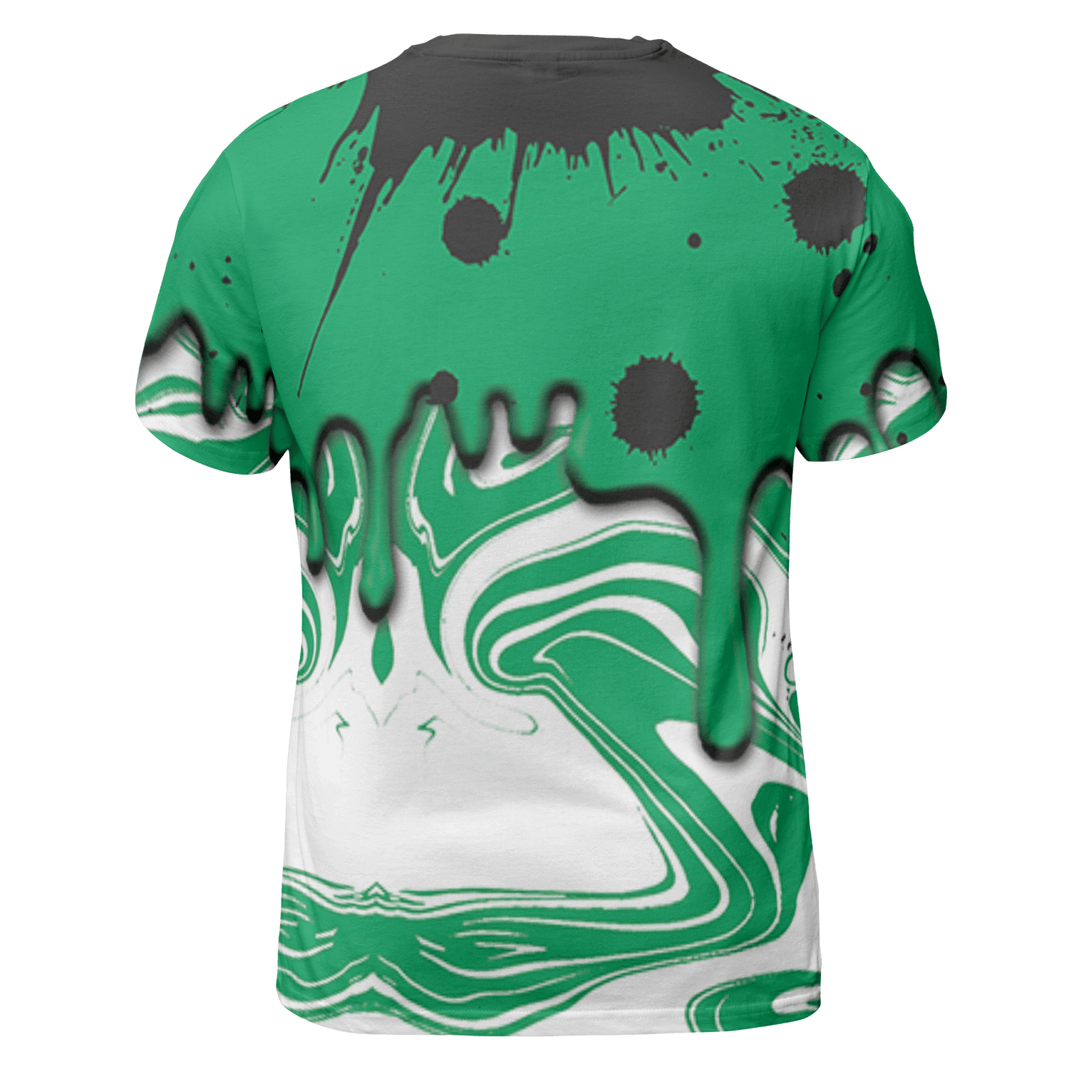 Lucky Green 5s T Shirt Match Move In Silence 3D All-Over Print Color Splash - NastyJamz