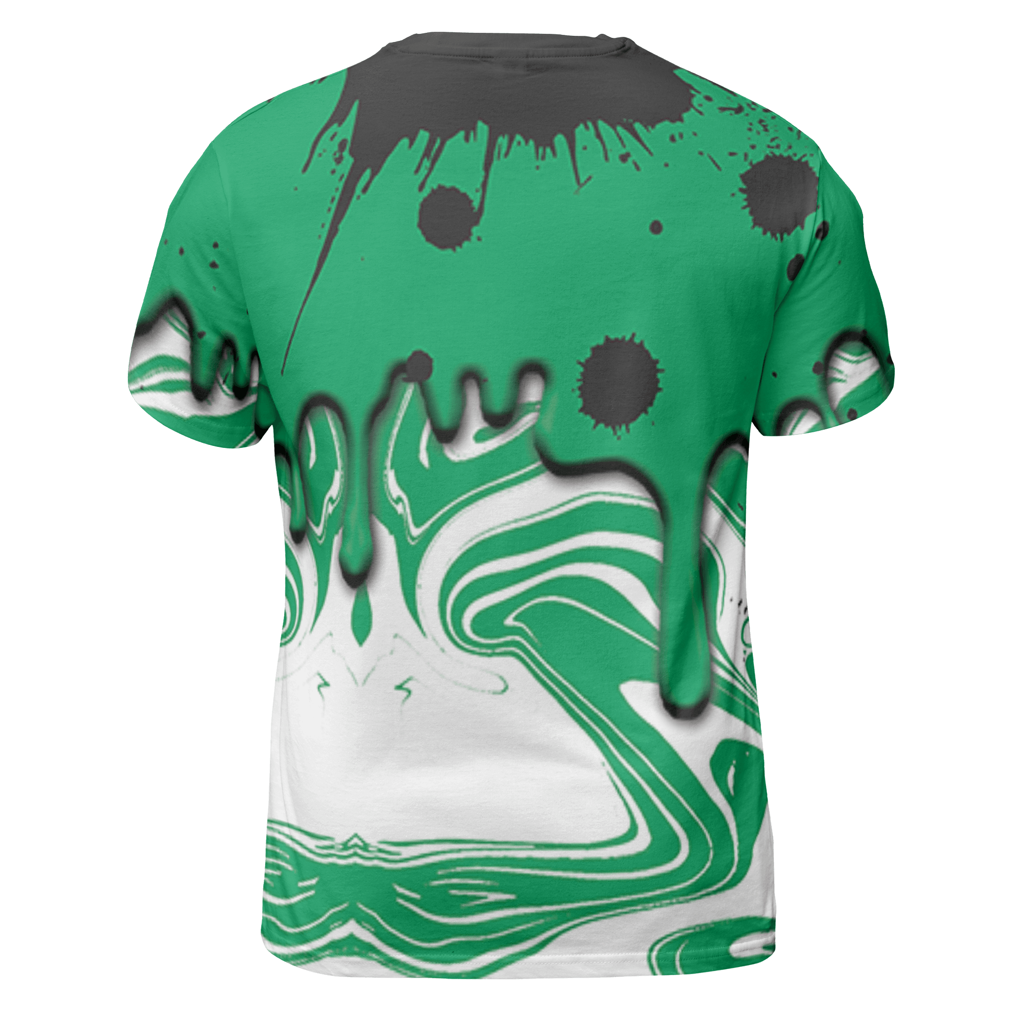 Lucky Green 5s T Shirt Match Move In Silence 3D All-Over Print Color Splash - NastyJamz