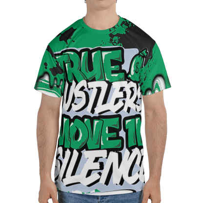 Lucky Green 5s T Shirt Match Move In Silence 3D All-Over Print Color Splash - NastyJamz