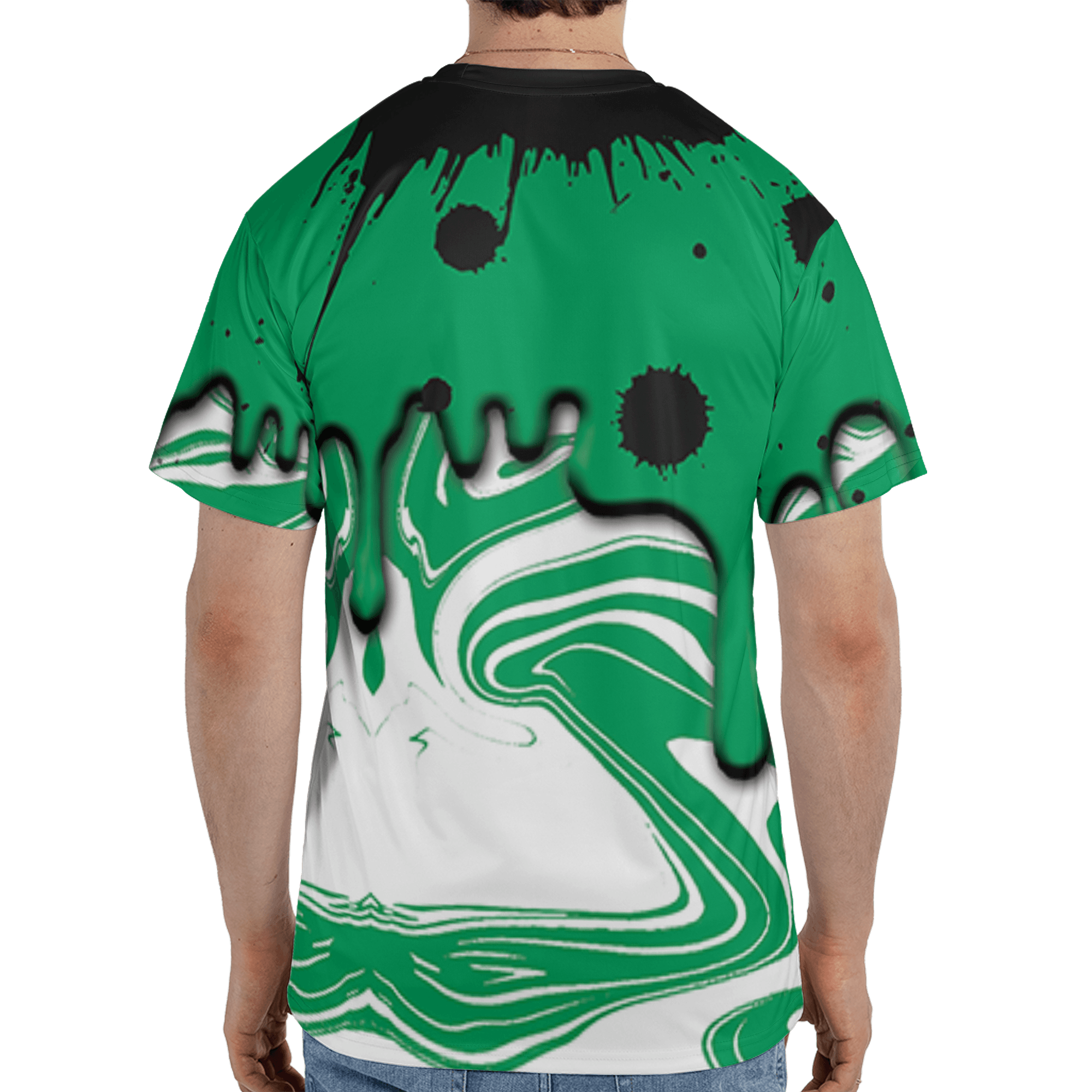 Lucky Green 5s T Shirt Match Move In Silence 3D All-Over Print Color Splash - NastyJamz