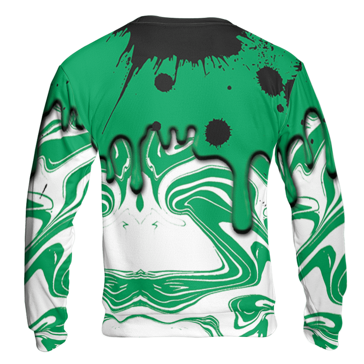 Lucky Green 5s Sweatshirt Match Move In Silence 3D All-Over Print Color Splash - NastyJamz